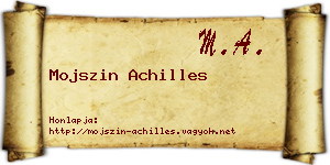 Mojszin Achilles névjegykártya